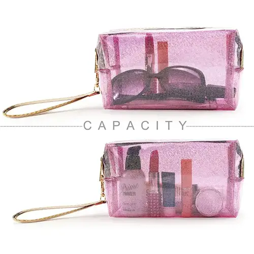 Transparent PVC Waterproof Makeup Bag – Clear Travel Cosmetic Case for Women